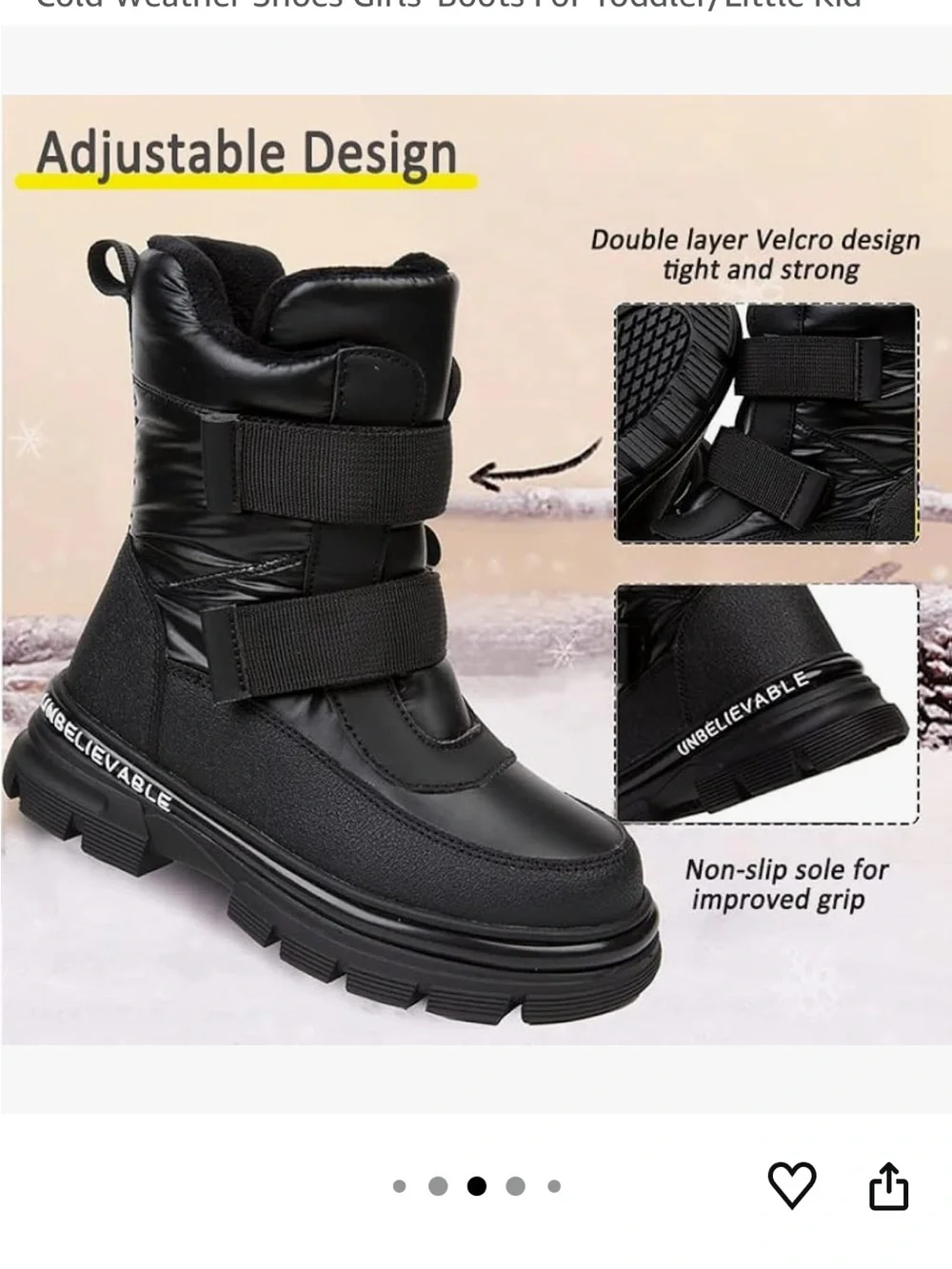 Snow boots size 1